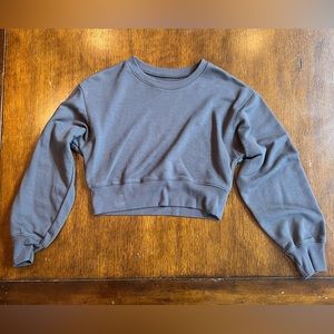 Dark grey cropped crew neck